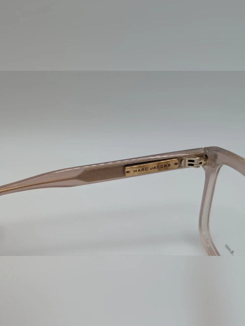NWT Marc Jacobs MARC 1054 Square Acetate Eyeglasses Translucent Pink Nude + Case